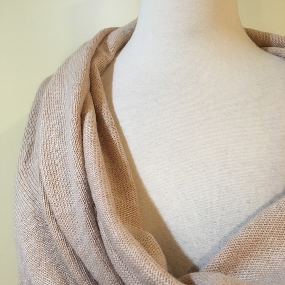 💥 CLEARANCE Cowl Neck Slouchy Knit Sweater Top Sandy Beige - Picture 3 of 5